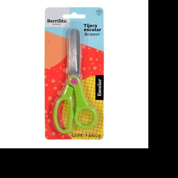 TIJERA ESCOLAR 14CM. BARRIL.B60B55M BL1 E24288